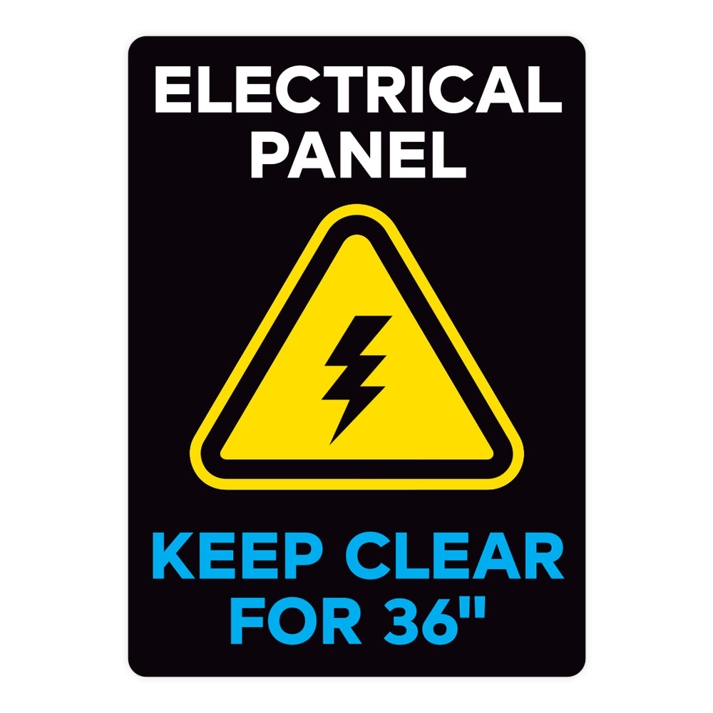 Electrical Panel Keep Clear For 36" Warehouse Safety Sign