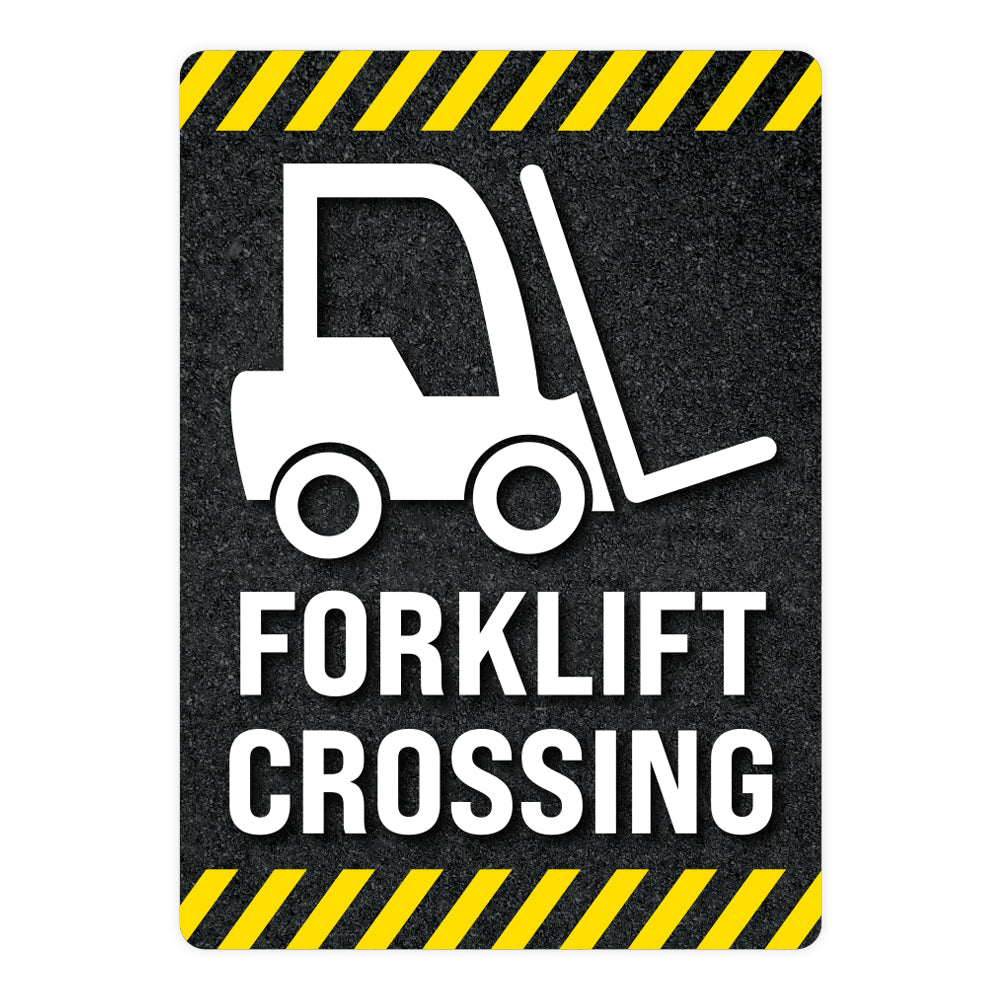 Forklift Crossing Warehouse Safety Sign