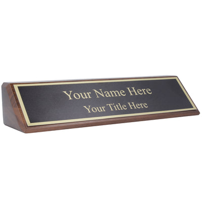 Walnut Block Nameplate