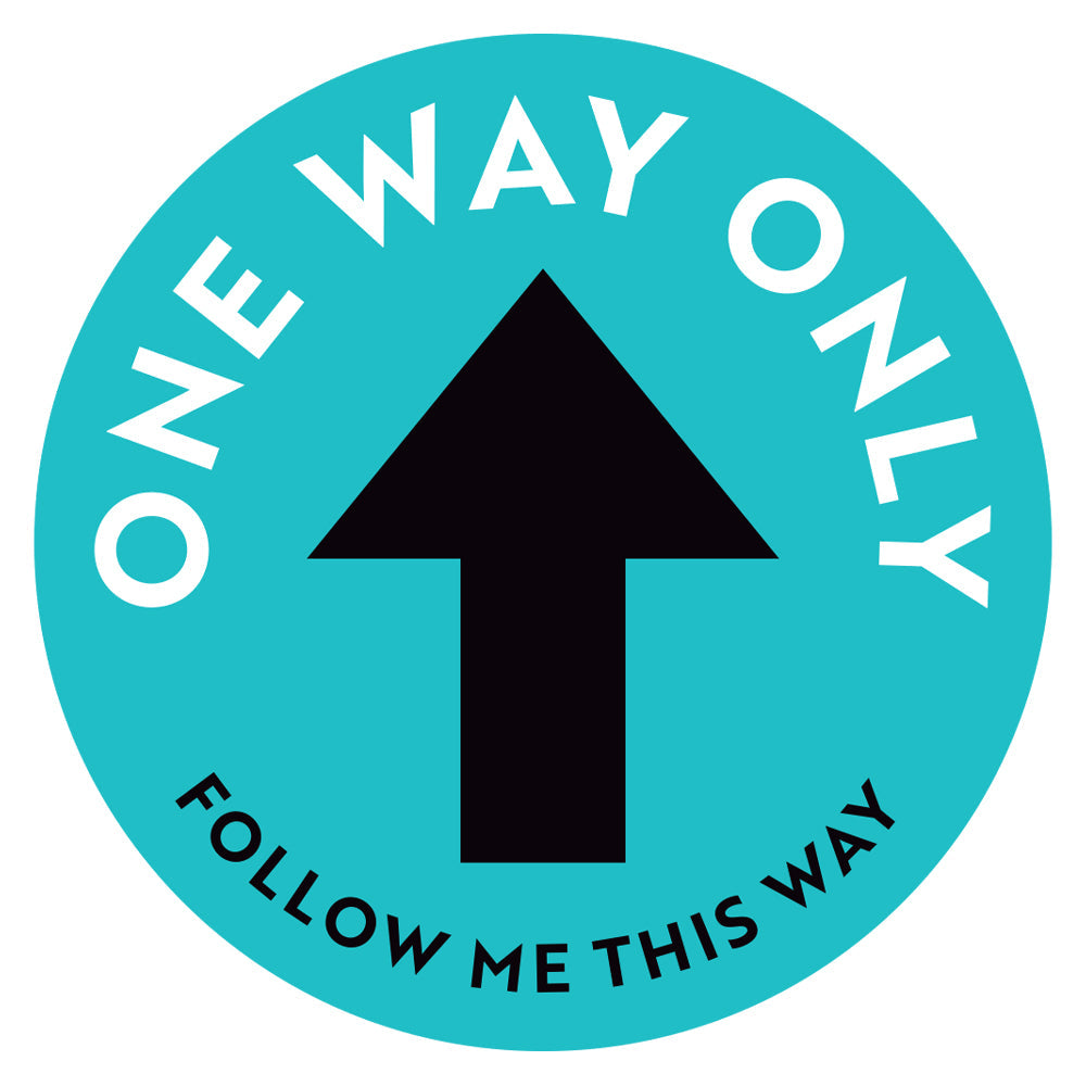 Follow Me This Way Arrow Floor Decal
