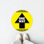 Caution Lines One Way Arrow Floor Decal