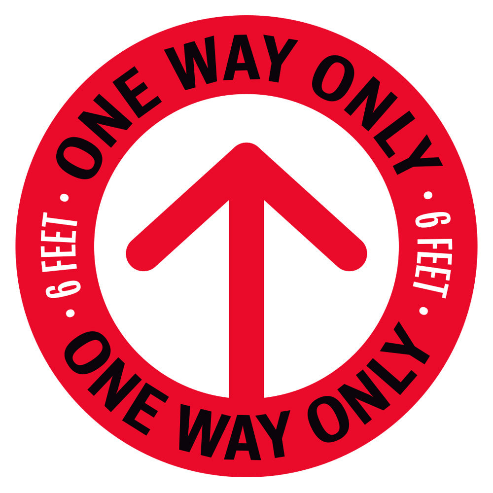 One Way Only Arrow Floor Decal – Xstamper Online