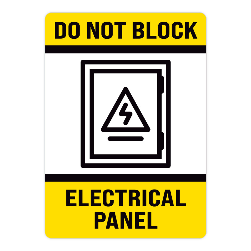 Do Not Block Electrical Panel Warehouse Safety Sign – Xstamper Online