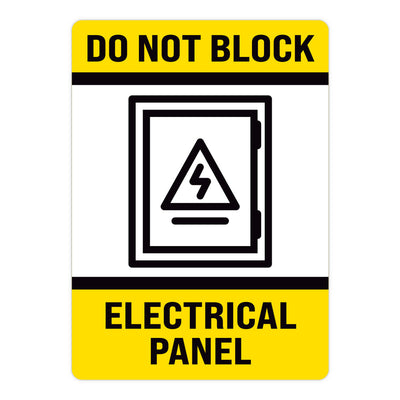 Do Not Block Electrical Panel Warehouse Safety Sign