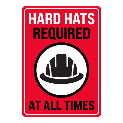 Hard Hats Required At All Times Warehouse Safety Sign