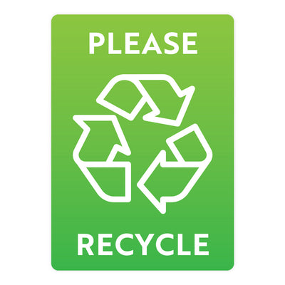 Green Please Recycle Warehouse Safety Sign