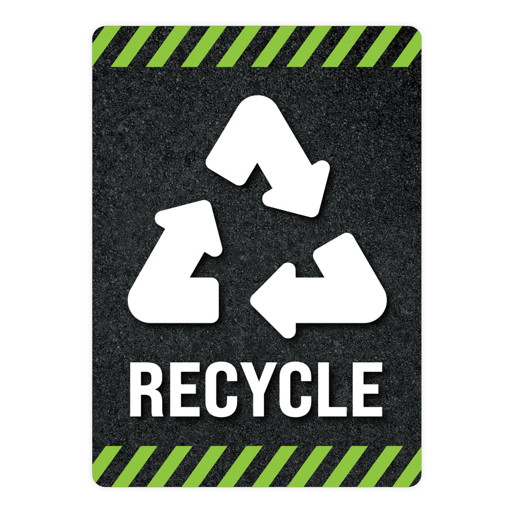 Recycle Safety Sign Black Recycle Warehouse Safety Sign – Xstamper Online