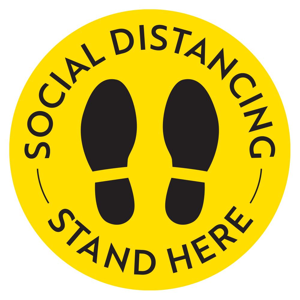 Social Distancing Floor Sticker