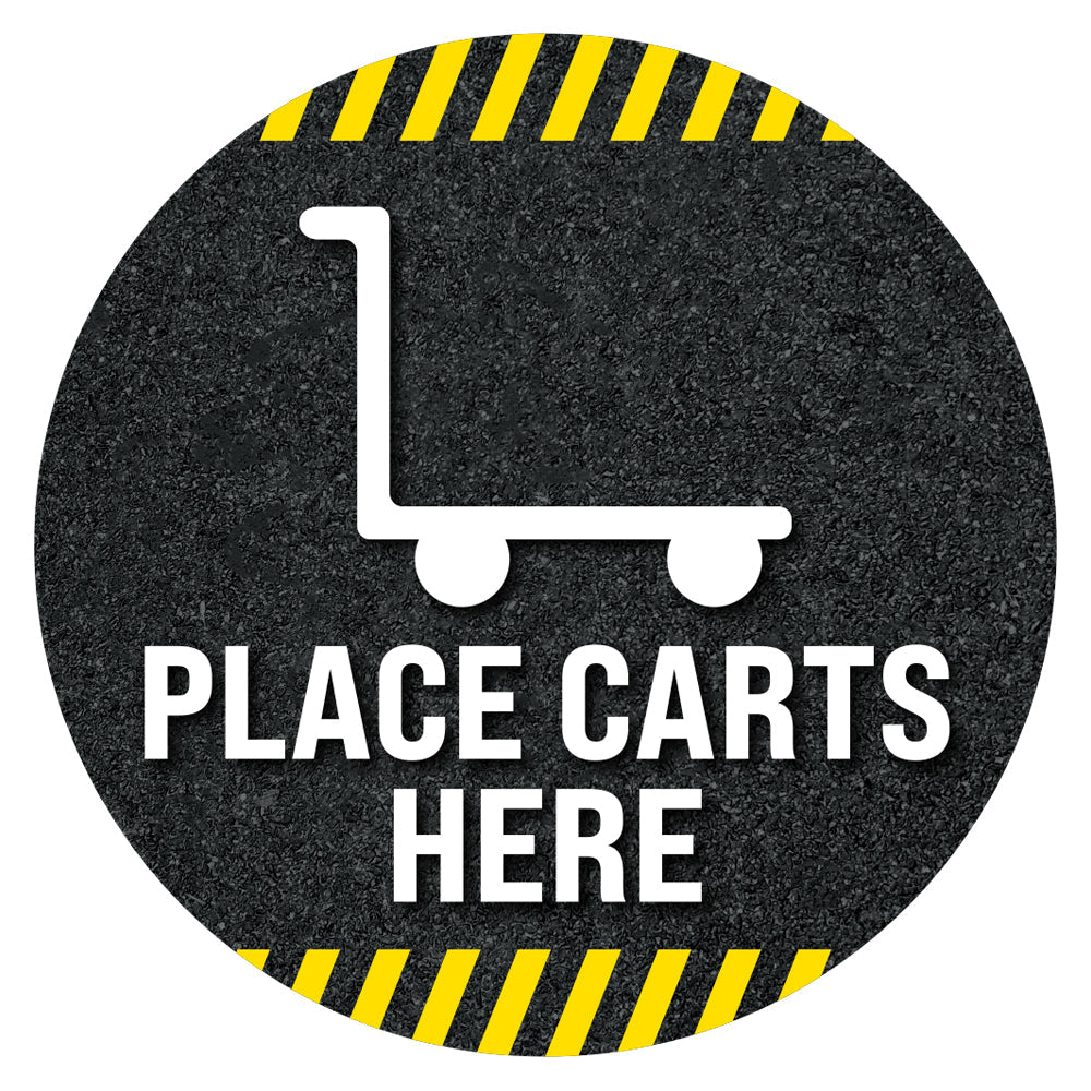 Cart Path Sticker Place Carts Here Floor Decal – Xstamper Online