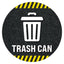 Trash Can Floor Decal