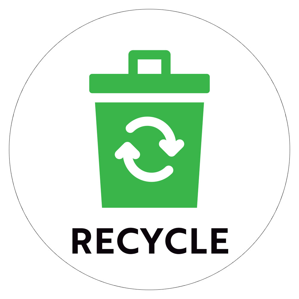 Recycle Program Decal White Recycle Floor Decal – Xstamper Online
