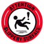 Attention! Slippery Surface Floor Decal