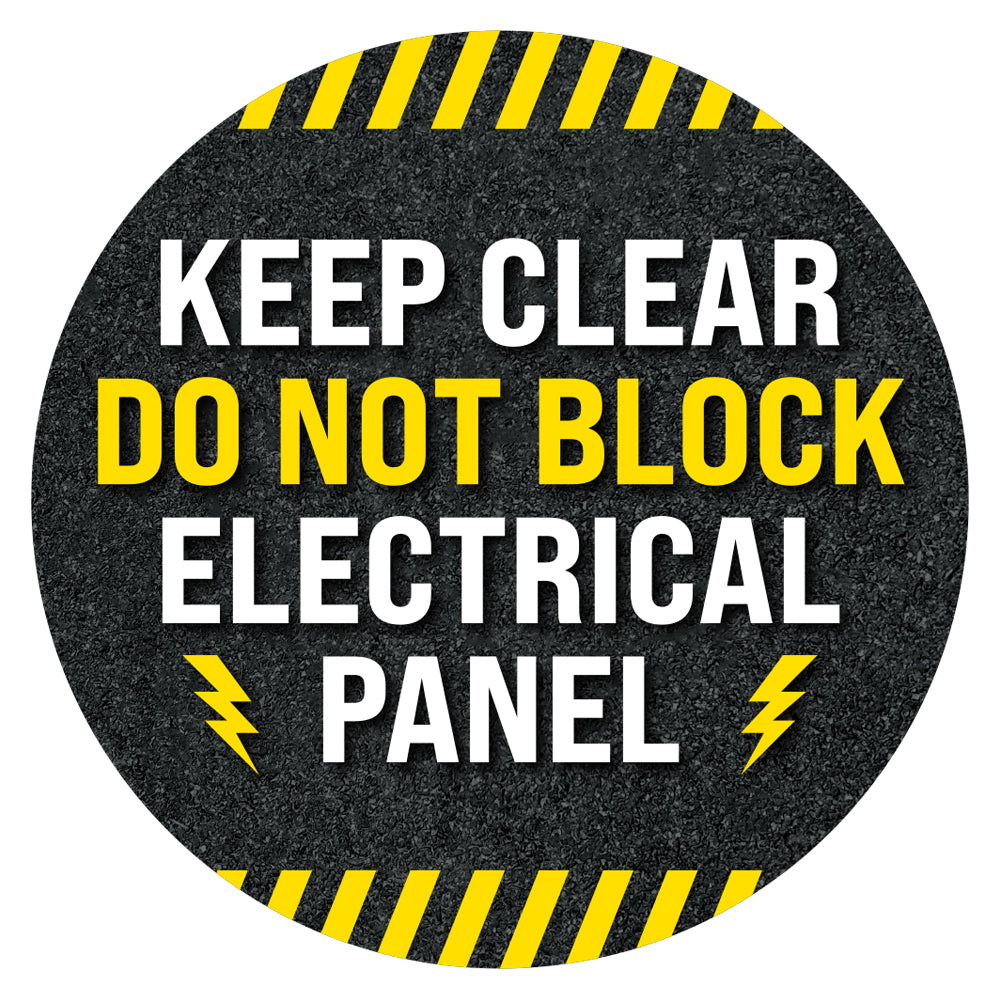Keep Clear Do Not Block Electrical Panel Floor Decal – Xstamper Online