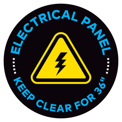 Electrical Panel Keep Clear For 36" Floor Decal