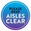 Please Keep Aisles Clear Floor Decal